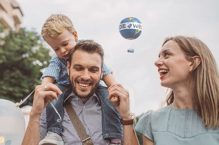 Weltballon für Familien